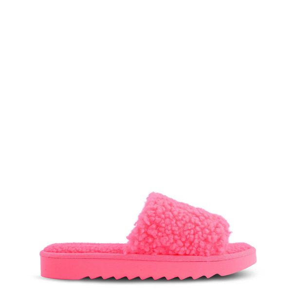 Nine West Fuzzie Cozy Flat Pink Slippers | South Africa 16V67-2Q33